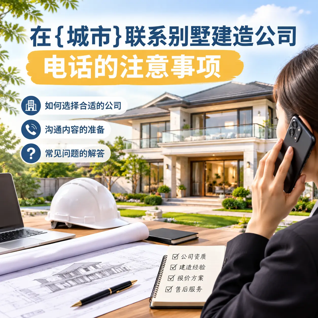 在重庆联系别墅建造公司电话的注意事项