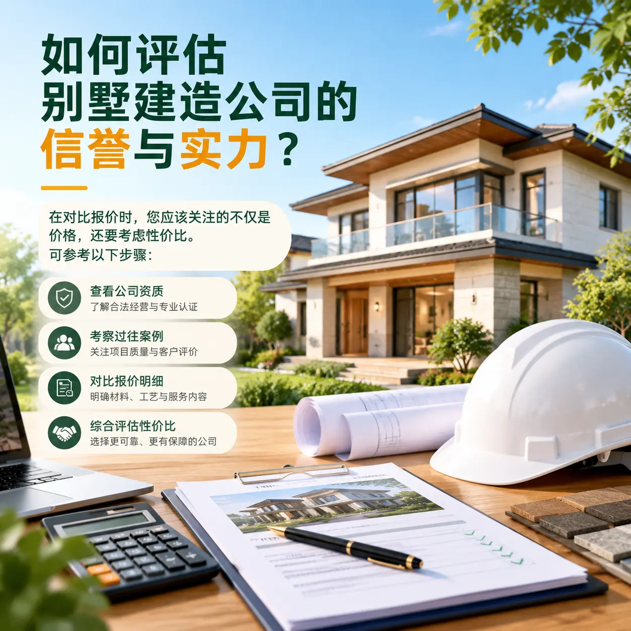 如何评估 重庆 别墅建造公司的信誉与实力？